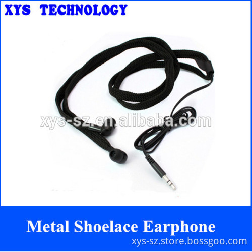 Hottest Cheapest promotional Metal Shoelace Earphone
